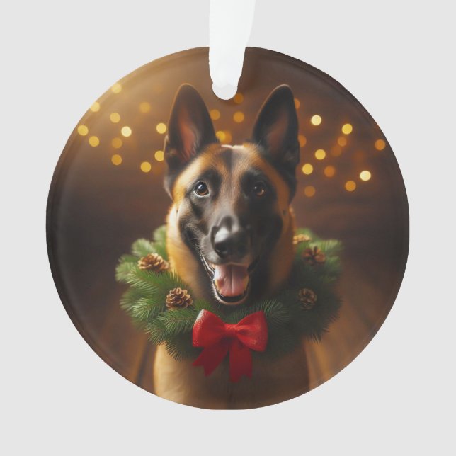 Ornamento feriado belga de Malinois (Anverso)