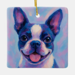 Ornamento feriado de Boston Terrier - Orname Navid