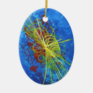 Ornamento feriado de Higgs Boson Porcelain