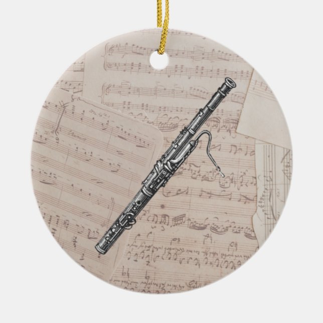 Ornamento feriado de Navidades de Bassoon (Frente)