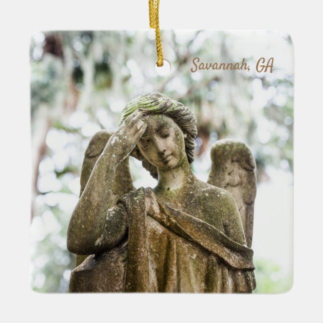 Ornamento feriado de Savannah Bonaventure Angel (Anverso)