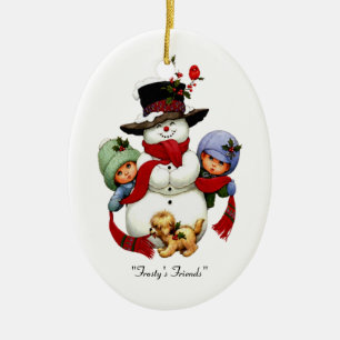 Ornamento festivo de amigos de Frosty