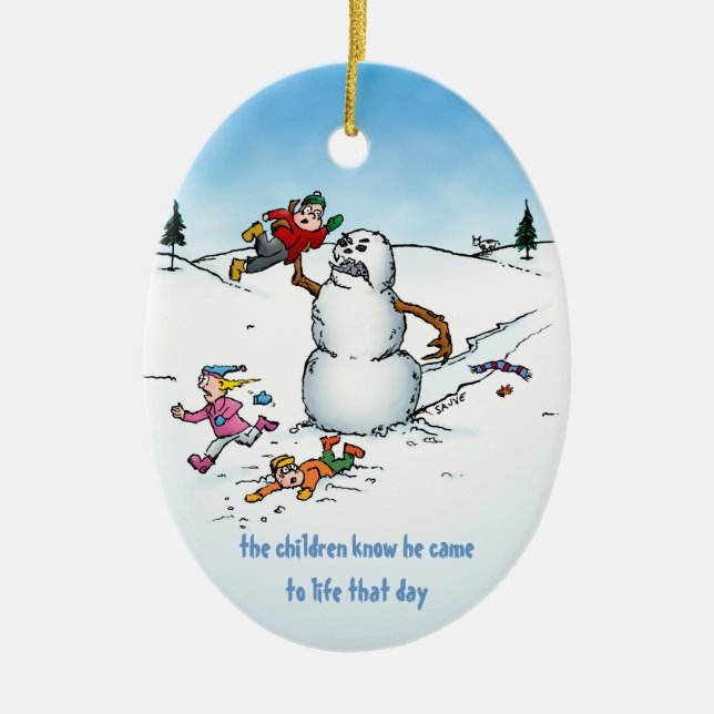 Ornamento festivo de Snowman (Frente)