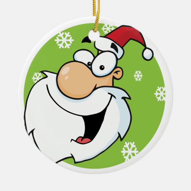 Ornamento festivo Smiley Santa Keepsake (Frente)