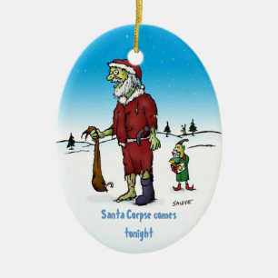 Ornamento festivo zombi de Santa Corpse