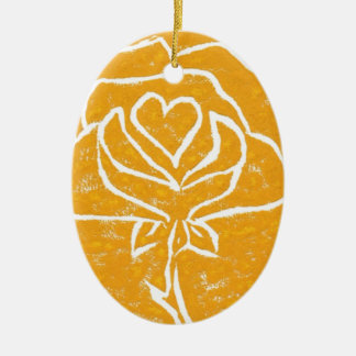 Ornamento floral "Amarillo Rosa"