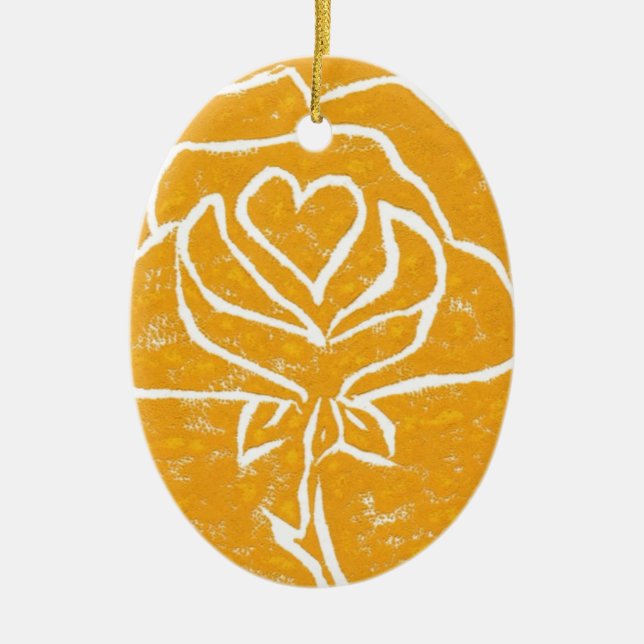 Ornamento floral "Amarillo Rosa" (Frente)