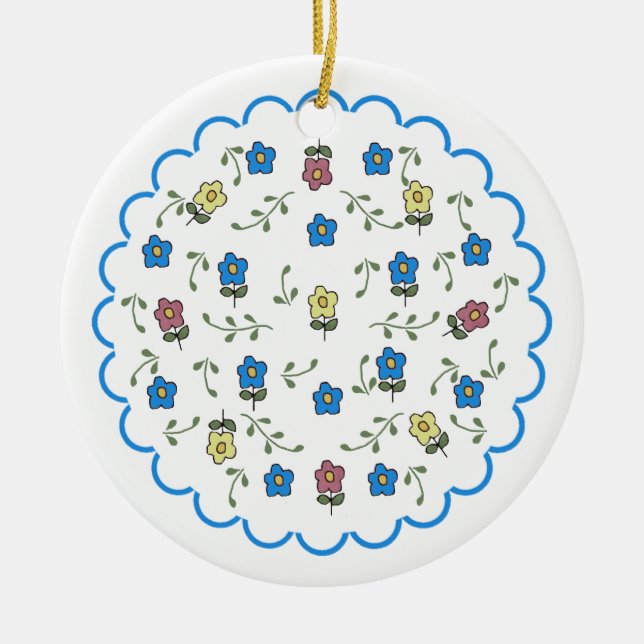 Ornamento floral de Ditsy (Frente)