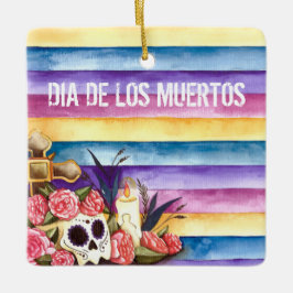 Ornamento floral de Skull Dia de los Muertos el |