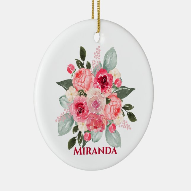 Ornamento floral Rosa acuarela (Derecha)