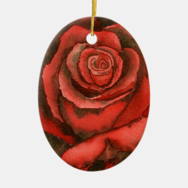 Ornamento floral "Rosa Roja #3" (Frente)