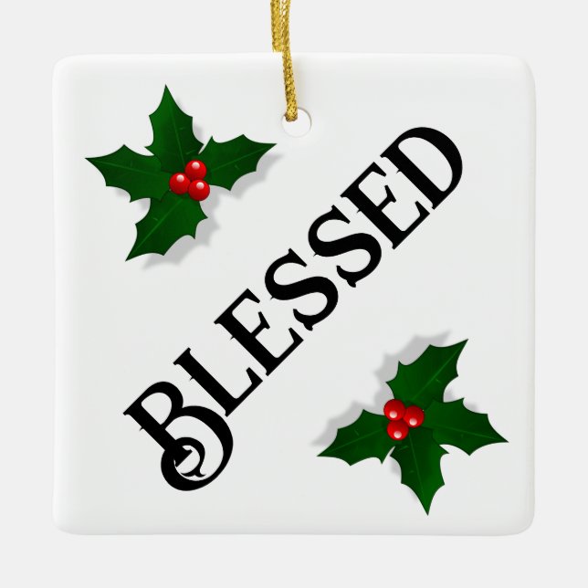 Ornamento fotográfico bendecido con Mistletoe HAMb (Anverso)