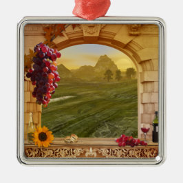 Ornamento fotográfico de viñedos de personalizable