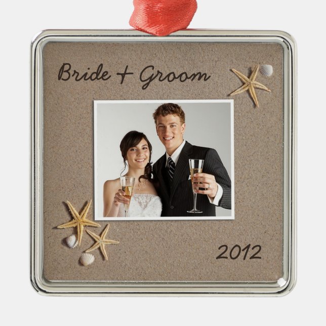 Ornamento fotográfico del Boda del tema de la play (Frente)