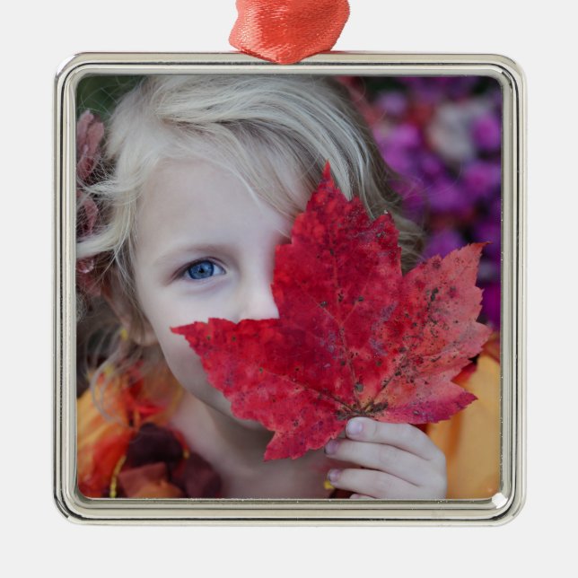 Ornamento fotográfico Metalizado personalizado (Frente)