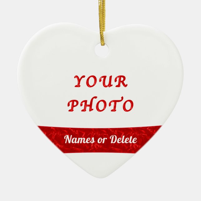 Ornamento fotográfico Personalizado con forma de c (Frente)