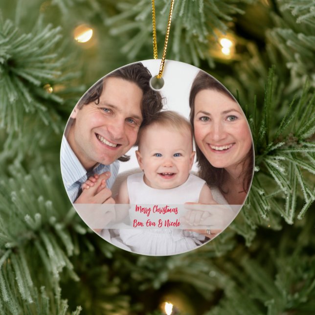 Ornamento fotográfico personalizado con Navidades  (Árbol)