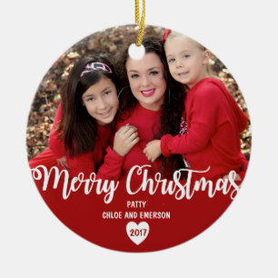 Ornamento fotográfico personalizado de Feliz Navid