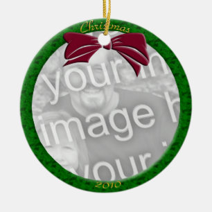 Ornamento fotográfico personalizado verde