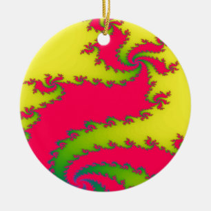 Ornamento fractal chino de dragón de Año Nuevo