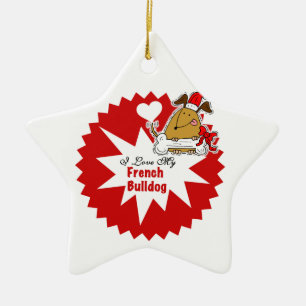 Ornamento francés personalizado + Bulldog Keepsake