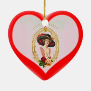 Ornamento francés vintage del corazón