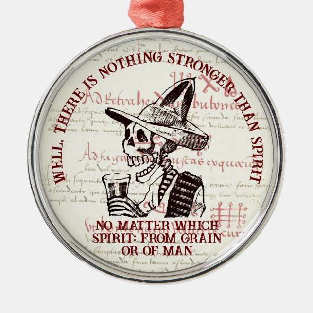 Ornamento fuerte de Navidad en Skeleton Spirit (Frente)