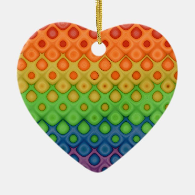 Ornamento gay de la boda del corazón de las (Frente)