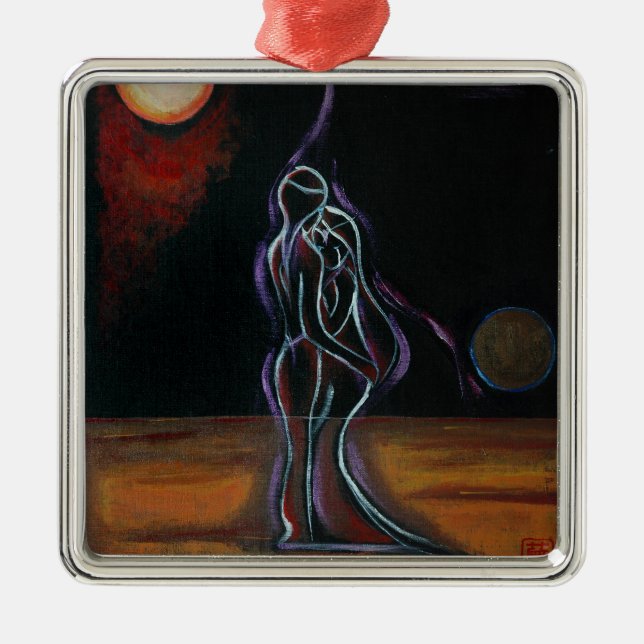 Ornamento gemelo de las llamas: Metal (Frente)