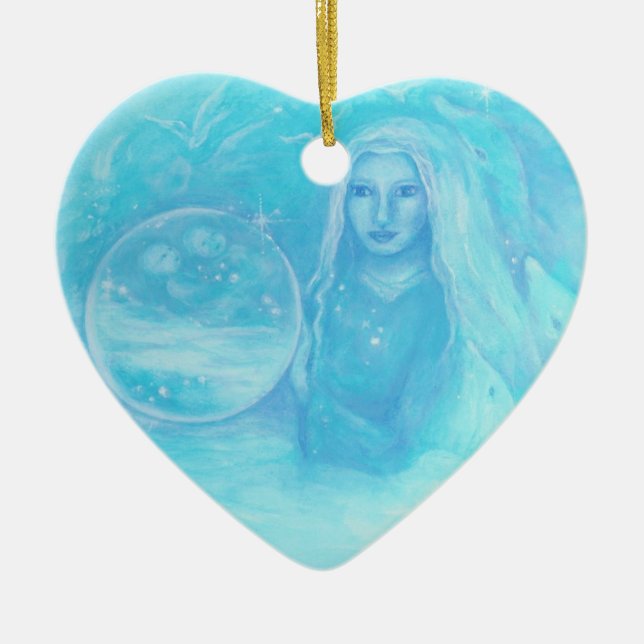 Ornamento gemelo del navidad de los bebés del (Frente)