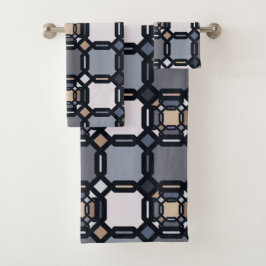  Ornamento geométrico multicolor en tonos mudos.