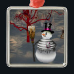 Ornamento gótico de la Plaza Snowman<br><div class="desc">Muchas personas que compran y recolectan ornamentos únicos encuentran un significado especial en sus adornos de sake. La recolección de ornamentos es una buena manera de recordar a los seres queridos durante la temporada de vacaciones de invierno, o para cualquier evento especial. Los ornamentos son decoraciones usadas para adornar árboles...</div>