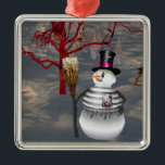 Ornamento gótico de la Plaza Snowman<br><div class="desc">Muchas personas que compran y recolectan ornamentos únicos encuentran un significado especial en sus adornos de sake. La recolección de ornamentos es una buena manera de recordar a los seres queridos durante la temporada de vacaciones de invierno, o para cualquier evento especial. Los ornamentos son decoraciones usadas para adornar árboles...</div>
