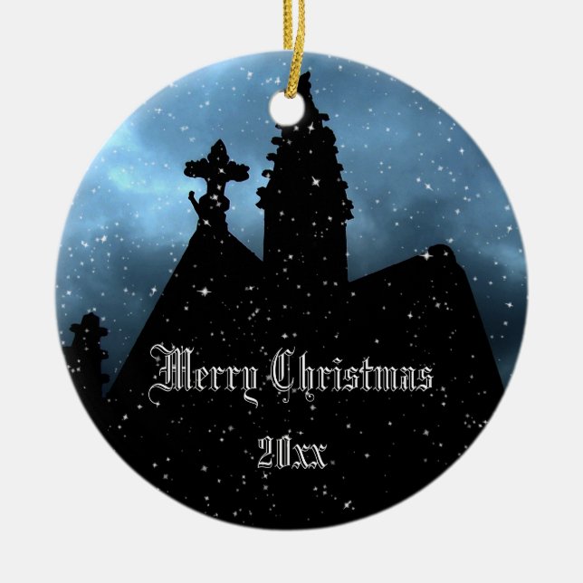 Ornamento gótico de Navidad para personalizar (Frente)