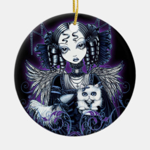 Ornamento gótico del ángel del Victorian de