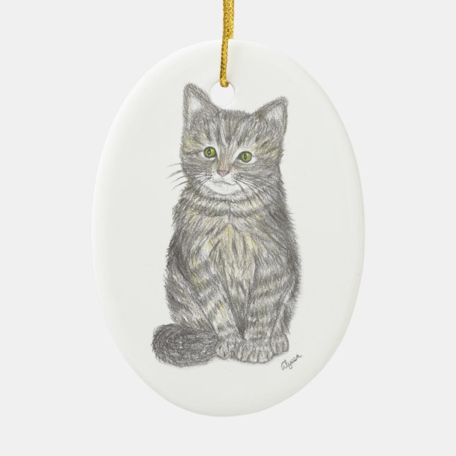 Ornamento Gray Kitten (Frente)