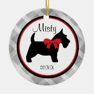 Ornamento gris del mascota de Terrier del escocés