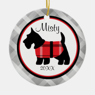 Ornamento gris del mascota de Terrier del escocés