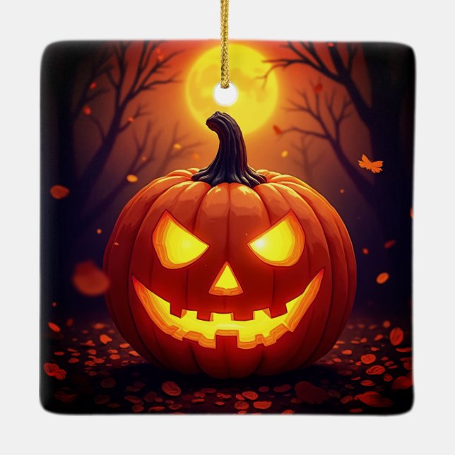 Ornamento Halloween Jack O' Lantern (Reverso)