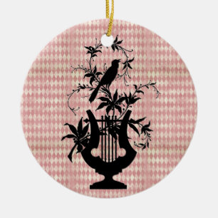 Ornamento Harlequin Harp Bird Silhouette