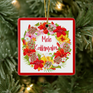 Ornamento hawaiano de flop flop Wreath