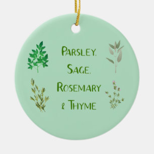 Ornamento herbal Parsley Sage Rosemary Thyme