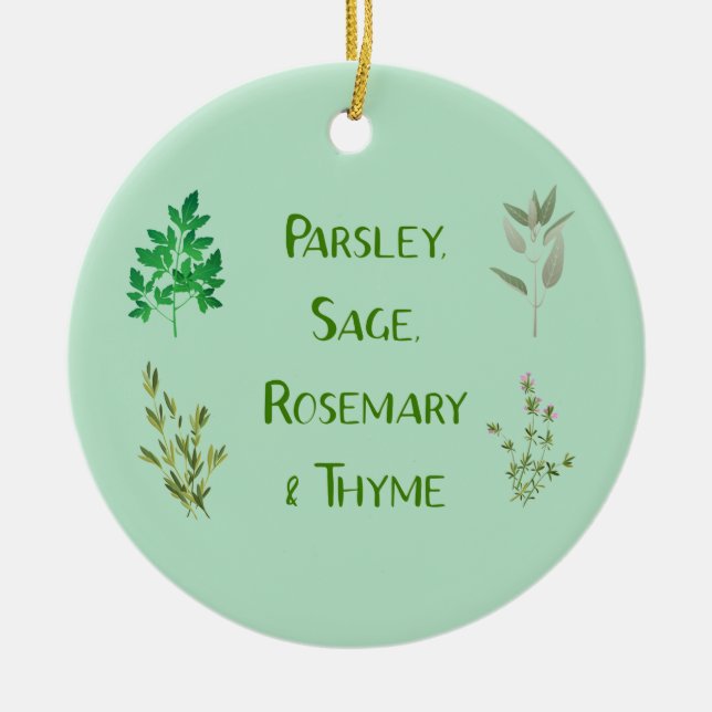 Ornamento herbal Parsley Sage Rosemary Thyme (Frente)