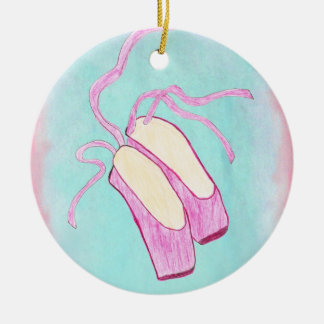 Ornamento hermoso de los zapatos de ballet