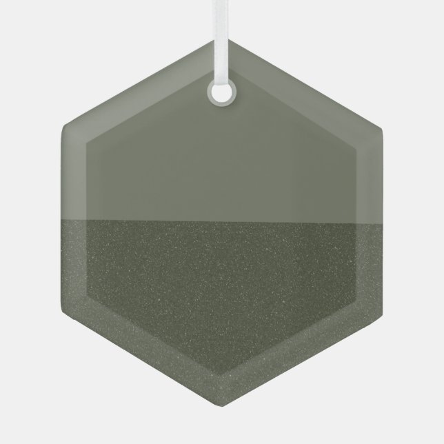 Ornamento hexadecimal Moss Green de doble tono - P (Anverso)