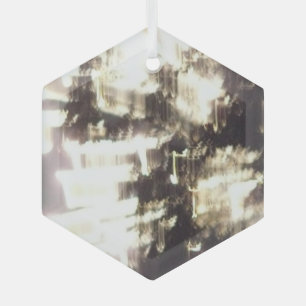 Ornamento hexágono de vidrio de fuegos artificiale