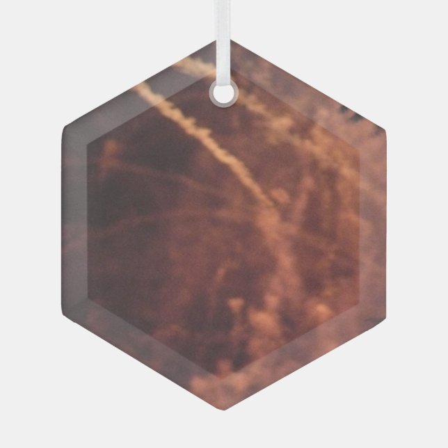 Ornamento hexágono de vidrio de fuegos artificiale (Anverso)