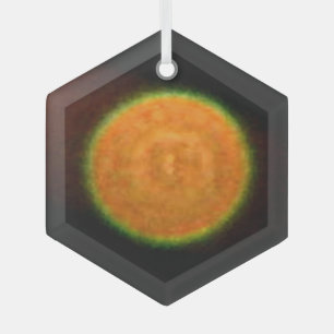 Ornamento hexágono de vidrio de fuegos artificiale