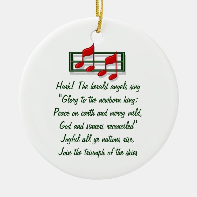 Ornamento himno "Hark the Herald Angels canta" (Frente)
