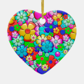 Ornamento hippie flores de porcelana